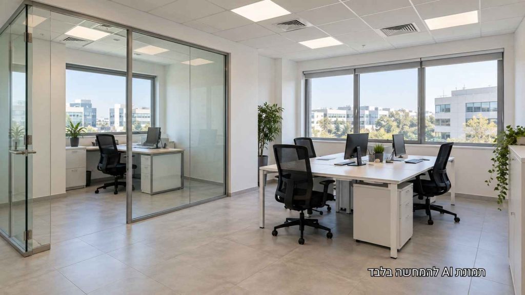 בבניין חדש בהוד השרון - משרדים החל מ-50 מ"ר ועד כ-200 מ"ר בגמר מלא!!